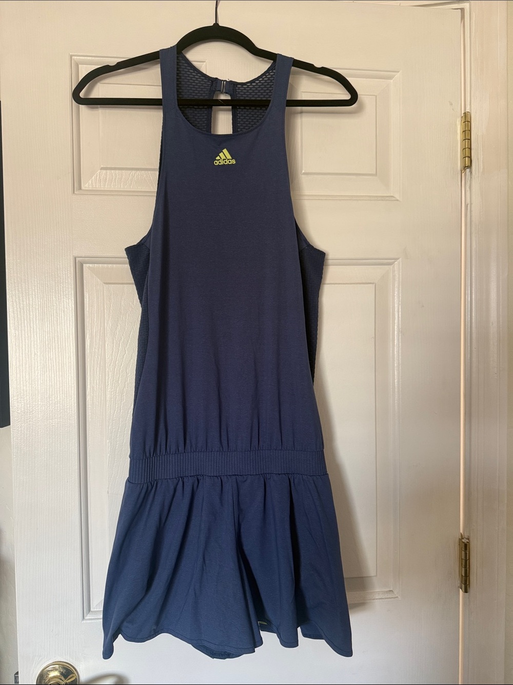 adidas Women’s Navy Athletic Tank Dress with Neon Logo